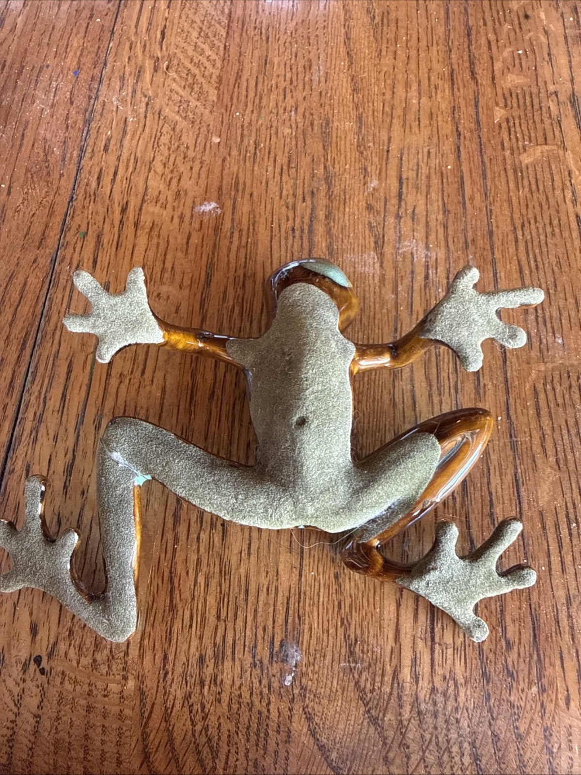 Golden Pond Collection By Green Tree, Ceramic Hand painted Tree Frog 5.25 x4”