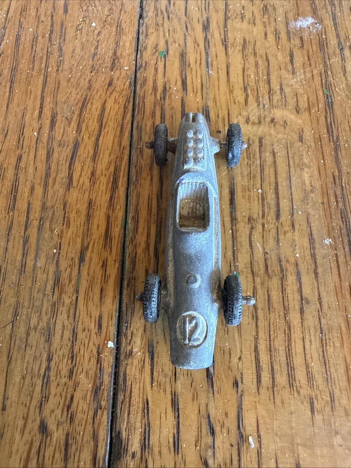 Vintage Tootsie Toy Silver Diecast Indy Race Car #12 Racer