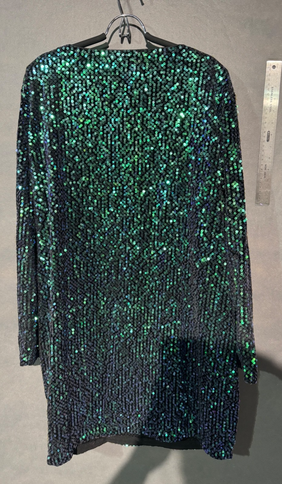 Mardi Gras Green/Blue Sequin Dress 24W