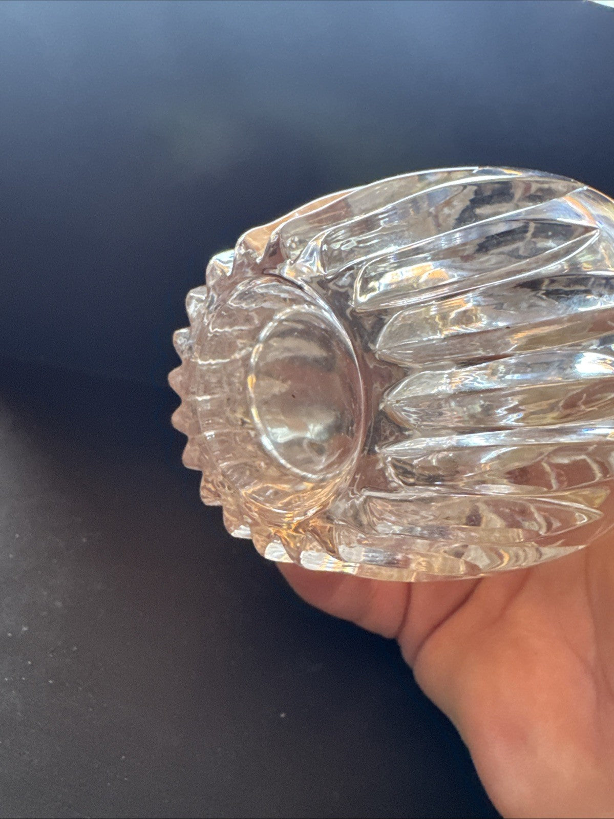 Princess House Cut Glass Heavy Crystal Votive Tea Light Candle Holder
