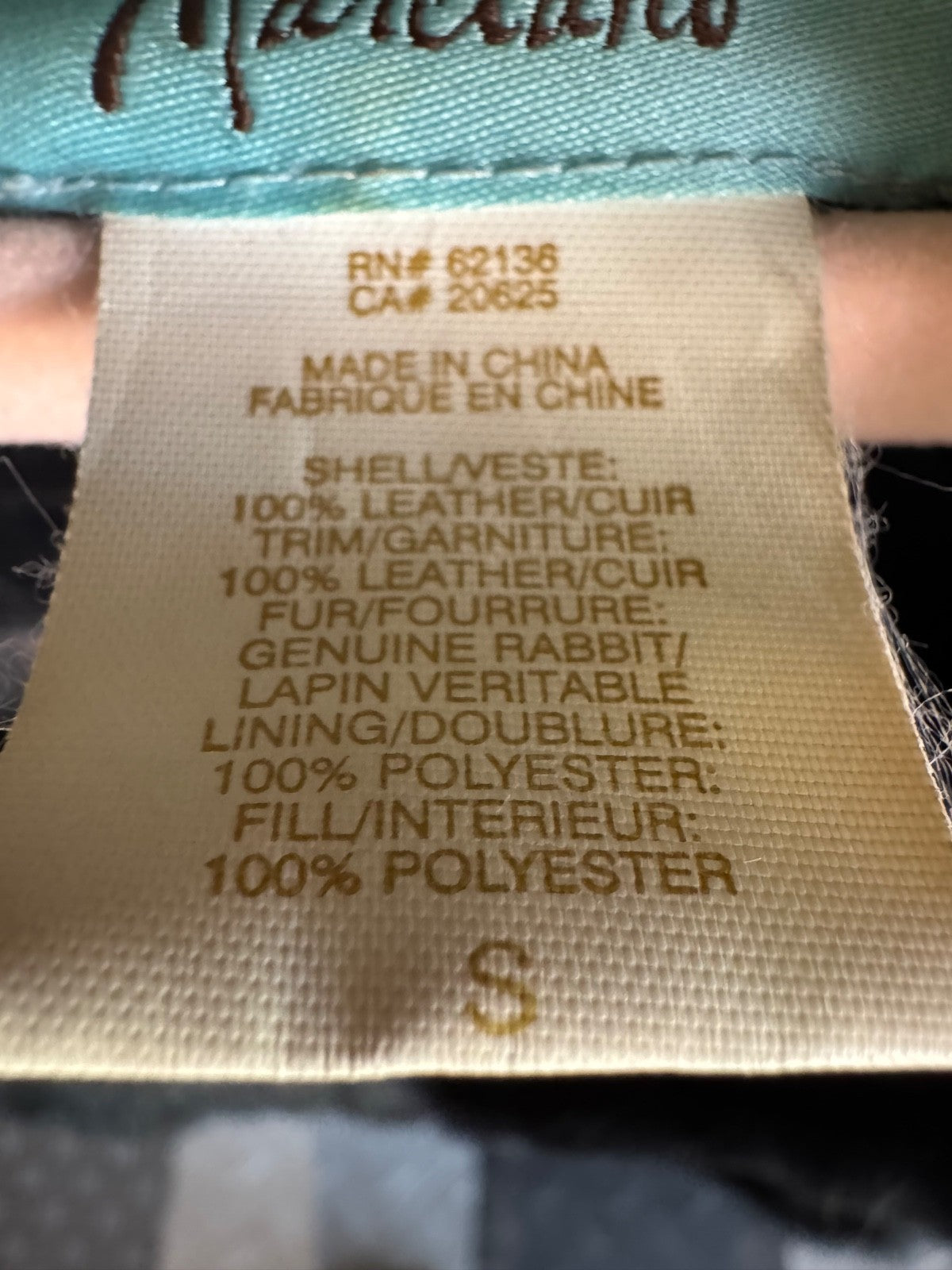 Marciano Suede Vest With Studs Black Rabbit Fur Trim Size Small