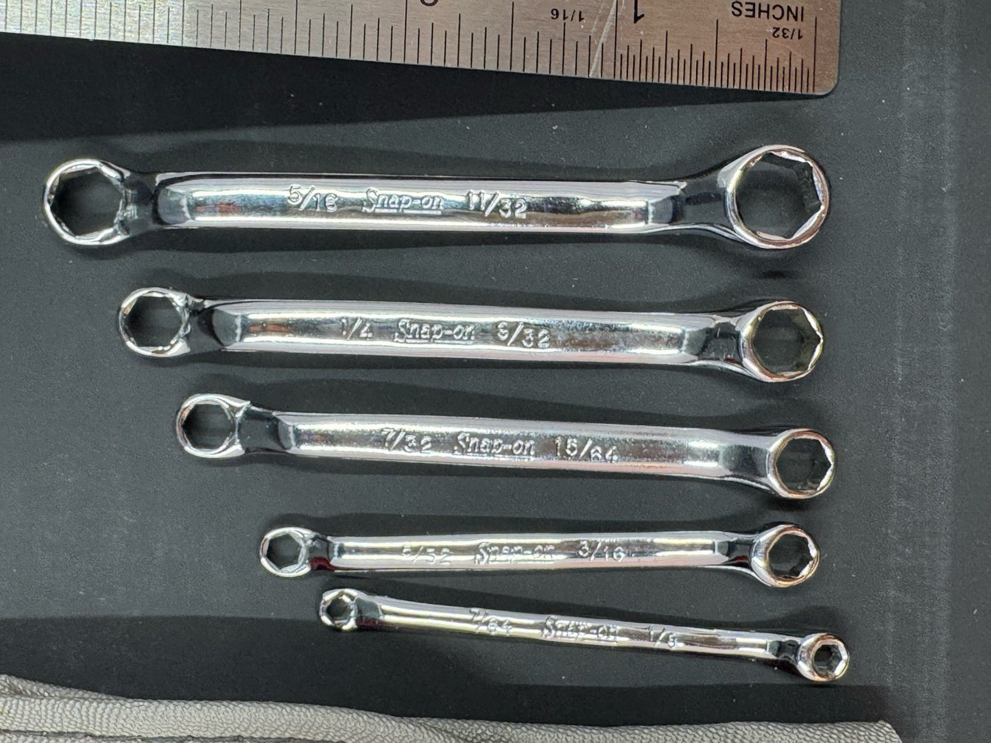 Snap-On Tools C-52D Double End Box End Wrench Set 5 Piece Set 7/64-11/32