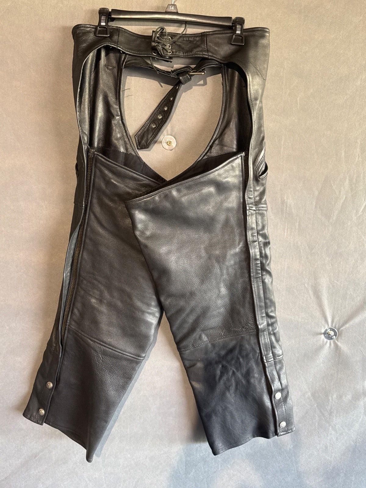 Xpert Performance Gear Leather Chaps Black Large