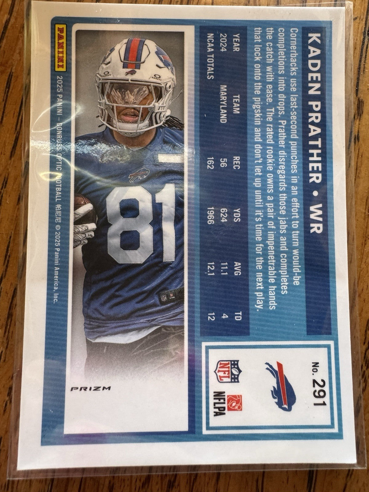 Kaden Prather 2025 Donruss Optic Fire Prizm Rated Rookie RC Emoji SSP