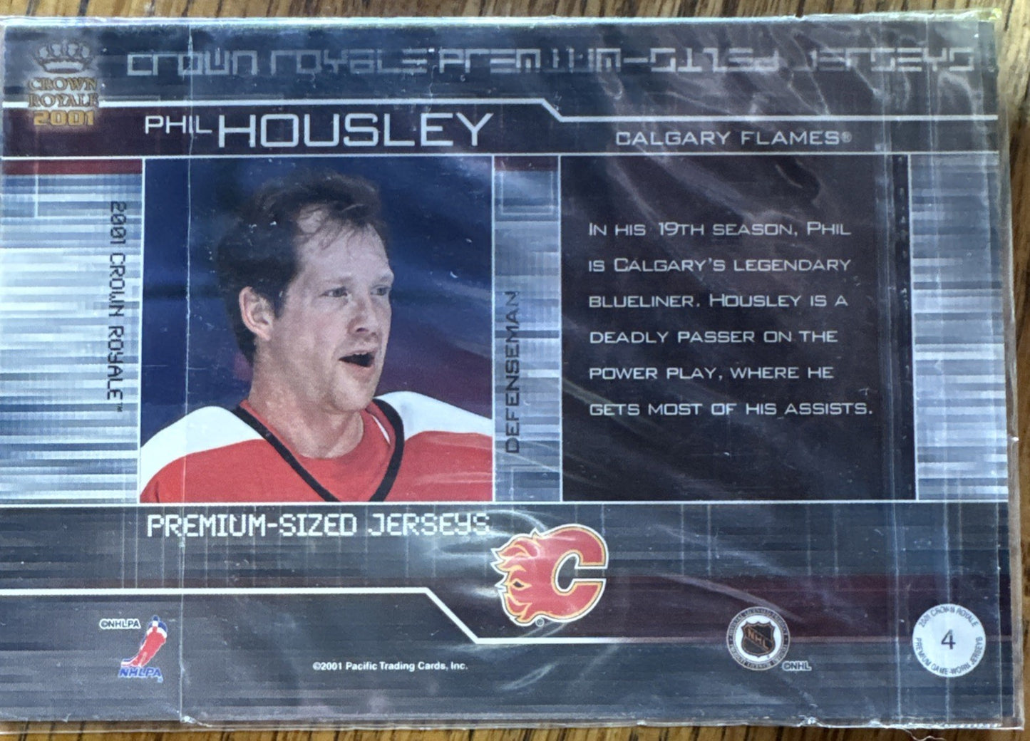2001 Pacific Crown Royale Phil Housley #4 Premium-Sized Jersey #283/344 JUMBO