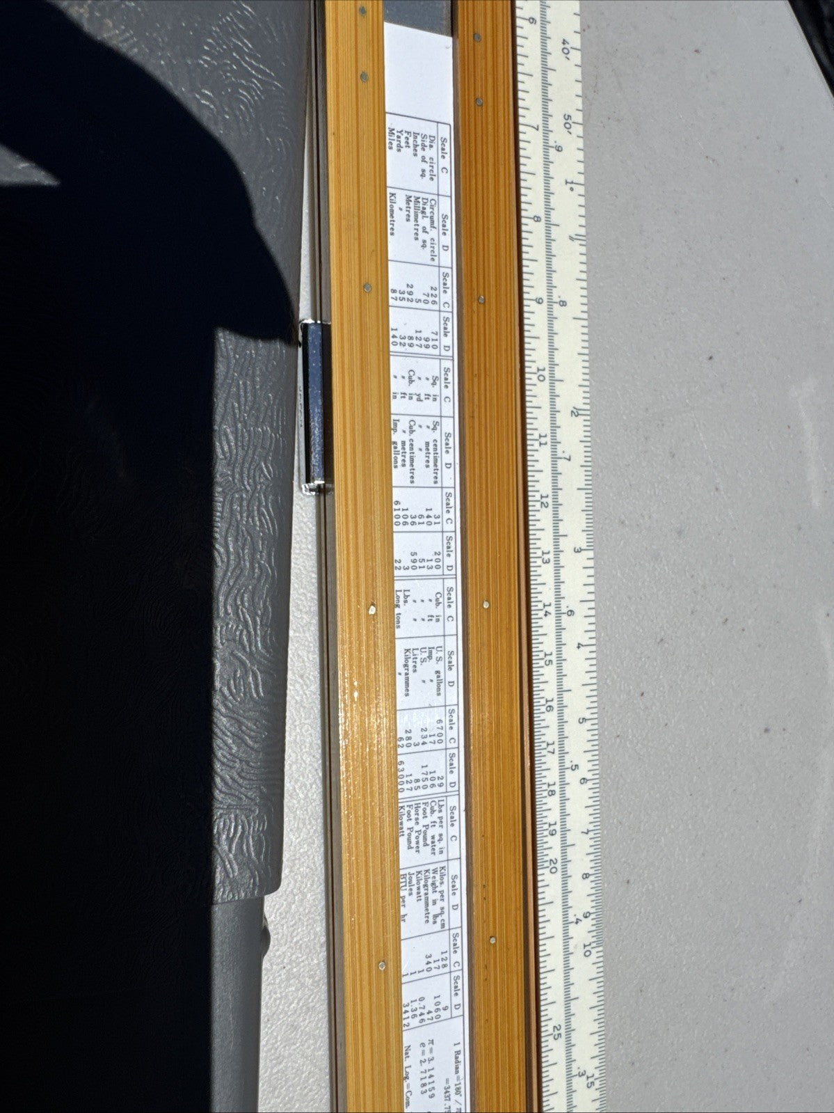 Vtg Post Slide Rule 1447 Hemmi Japan Bamboo Fredrick Post Co