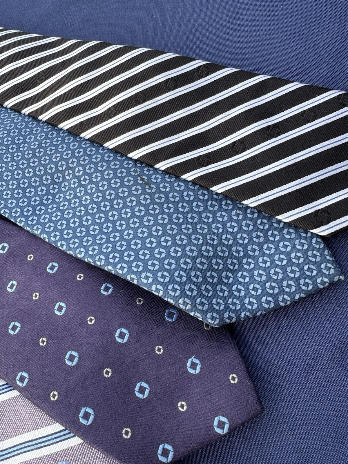 LOT OF 9 VTG Chase Bank Men's 100% Silk Necktie Manhattan New York USA