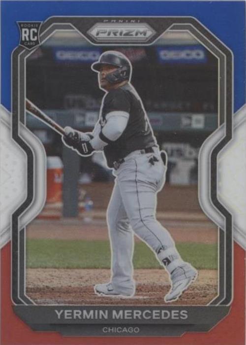 2021 Panini Prizm - Yermin Mercedes #98 Red White & Blue Prizm (RC)