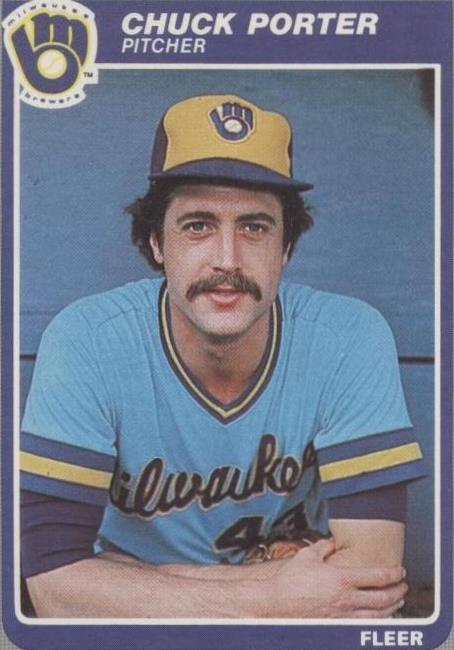 1985 Fleer - Chuck Porter #591 Auto No Cert