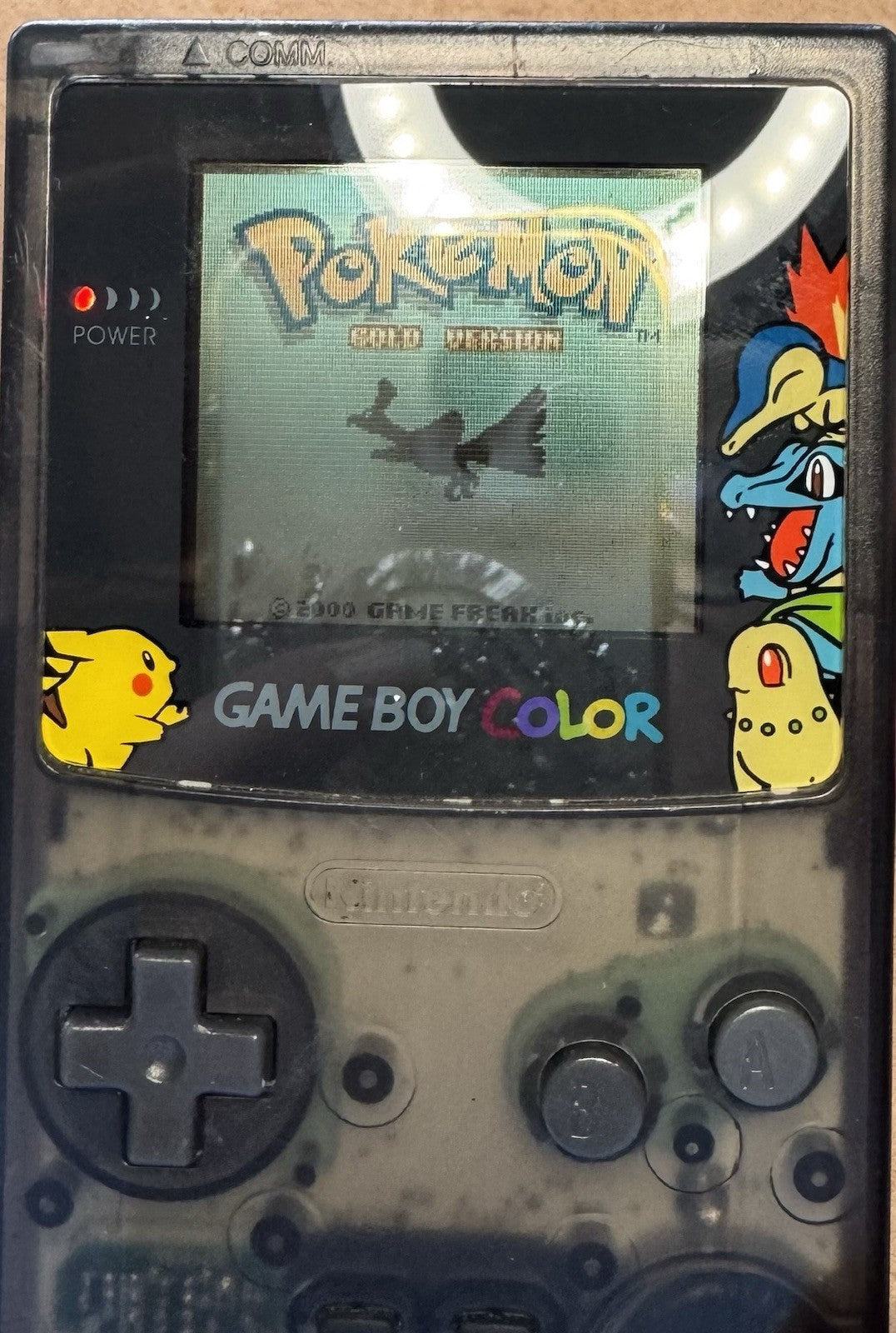 Gameboy  Color Pokémon edition with POKEMON GOLD VERSION NINTENDO
