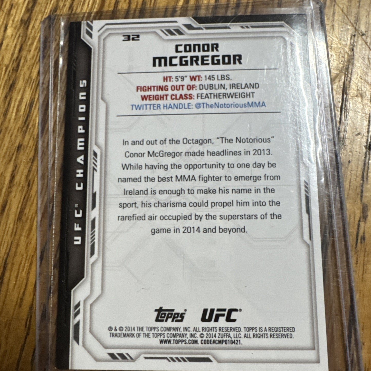 2014 Topps UFC Champions - Conor McGregor #32
