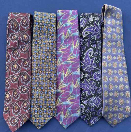 Robert Talbot Best Of Class Nordstrom Silk Neck Tie Lot Of 5