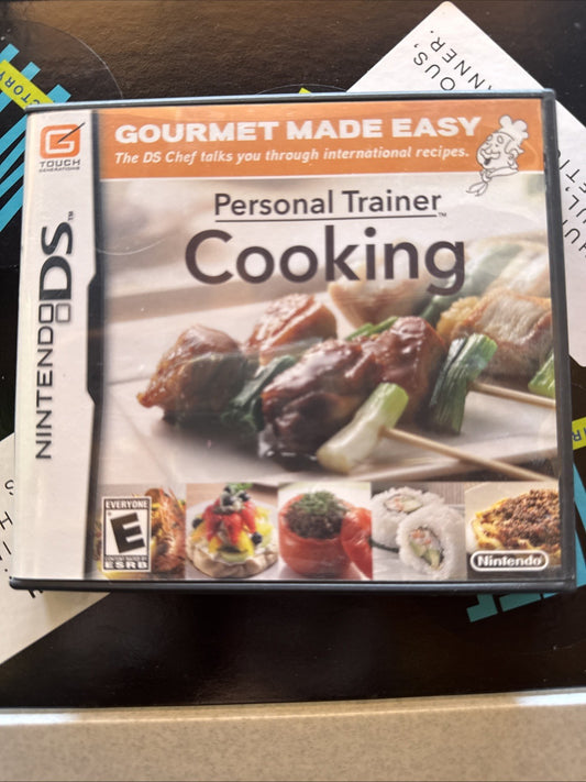 Nintendo DS 'Personal Trainer Cooking' Case, Manual & Inserts Only NO GAME