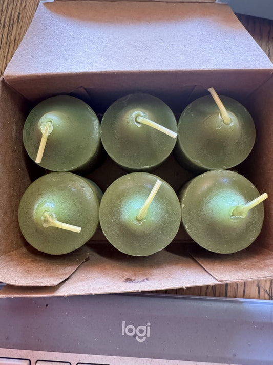 PartyLite GREEN APPLE Votive Candles Box of 6 V0651 NEW Retired
