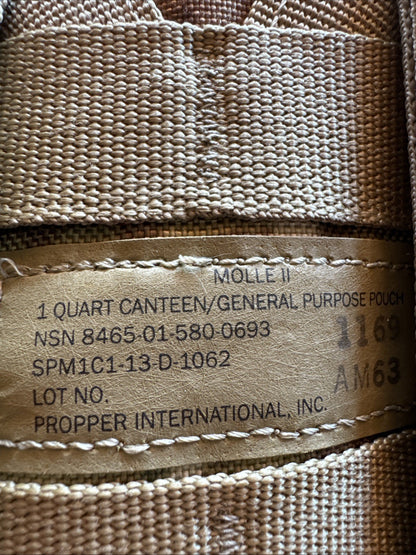 US MILITARY MOLLE II CANTEEN POUCH 1 QUART MULTICAM 