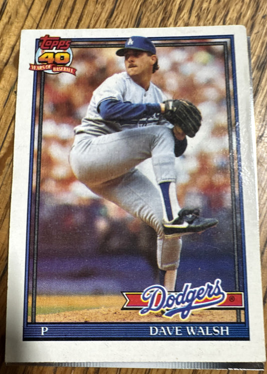 1991 Topps - Dave Walsh #367 (RC)