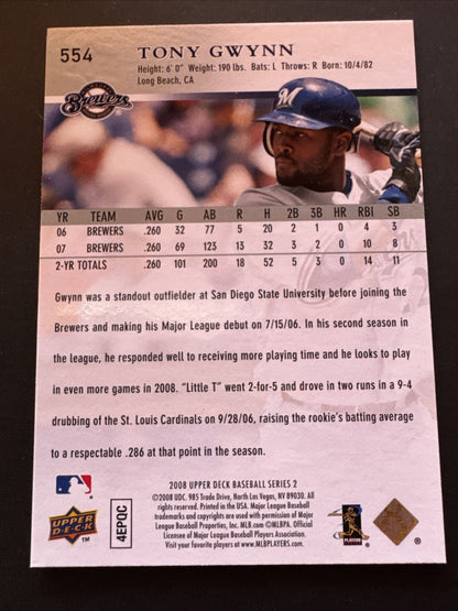 2008 Upper Deck - Tony Gwynn Jr. #554