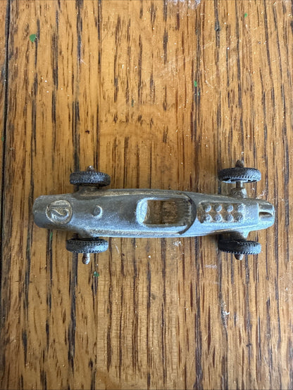 Vintage Tootsie Toy Silver Diecast Indy Race Car #12 Racer