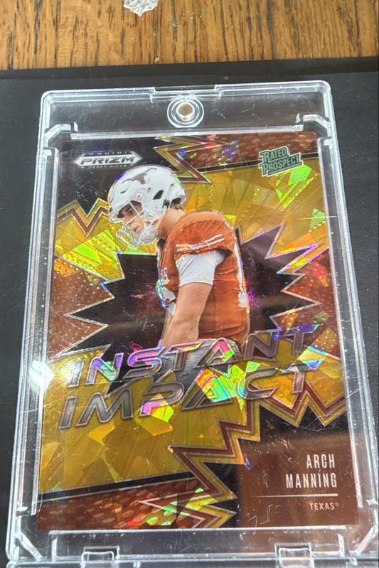 2025 Panini Prizm Draft Picks - Instant Impact Arch Manning #II-AMG Gold Ice...