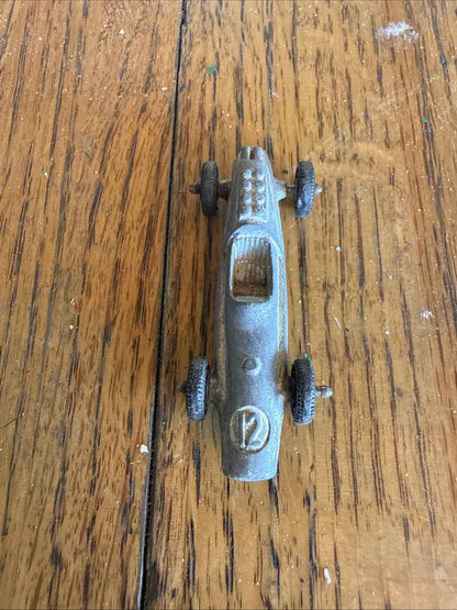 Vintage Tootsie Toy Silver Diecast Indy Race Car #12 Racer