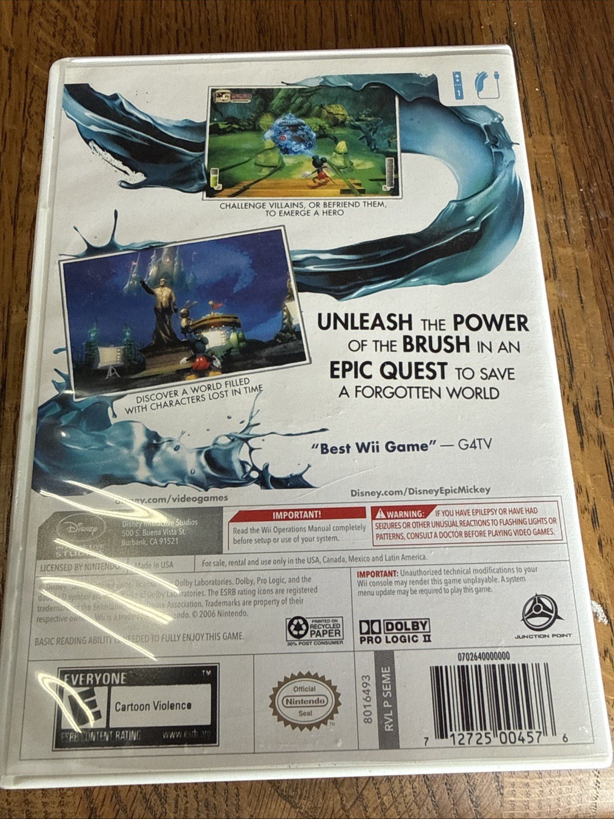 Disney Epic Mickey (Nintendo Wii, 2010)