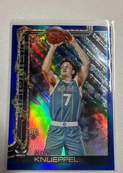 2025-26 Topps Holiday - Kon Knueppel #H164 Holiday Metallic Blue Glitter (RC)