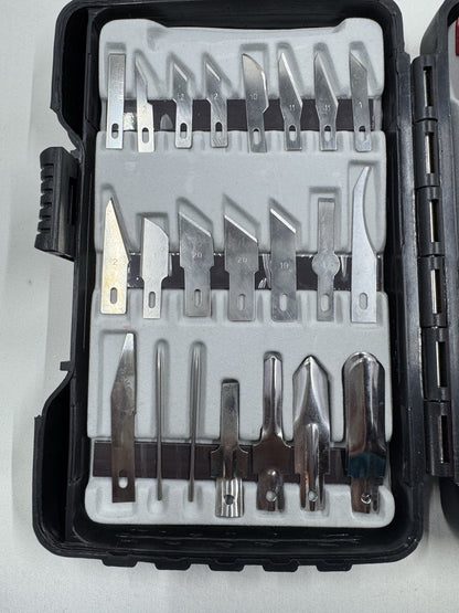 33pc Deluxe Craft HOBBY KNIFE Set w/ Precision Cutting Blades & More