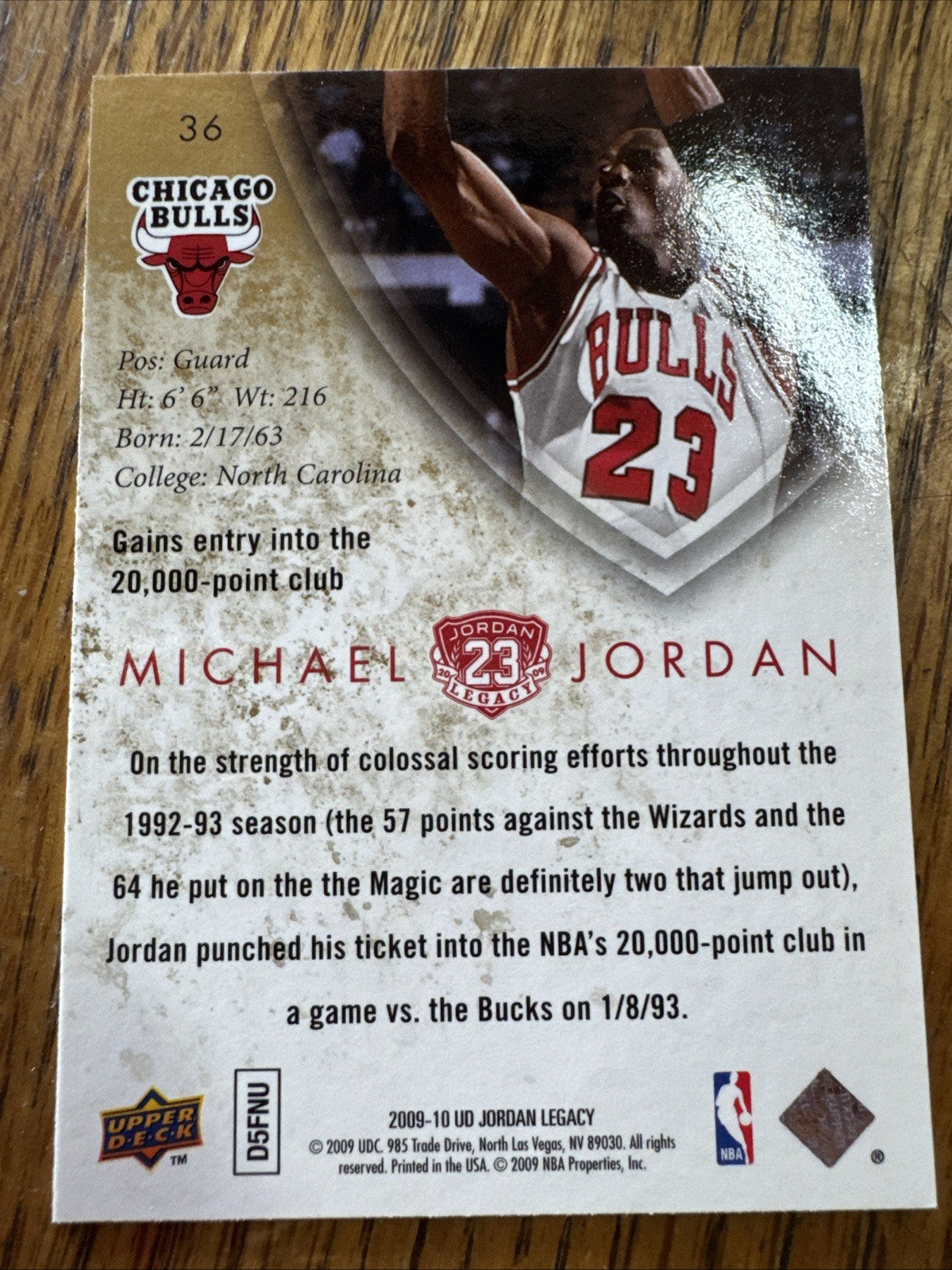2009-10 Upper Deck Jordan Legacy - Michael Jordan #36