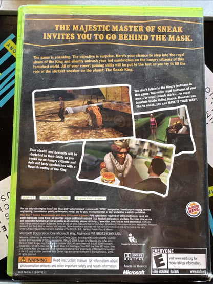 NEW Sneak King (Xbox/Xbox 360 2006) Burger King Games