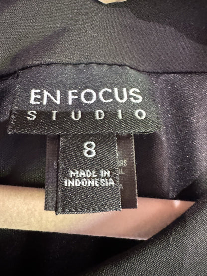 En Focus studio Black Silver Sleeveless High Neck Stretch Pencil Sheath Dress 8