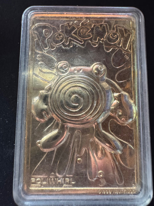 VTG Poliwhirl Pokemon Card 1999 Gold-Plated 24k BurgerKing
