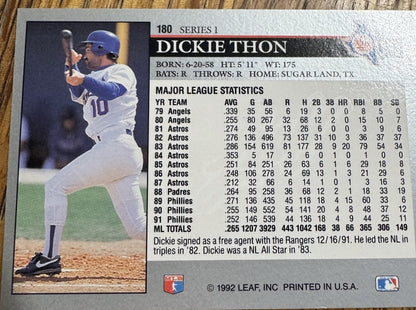 1992 Leaf - Dickie Thon #180