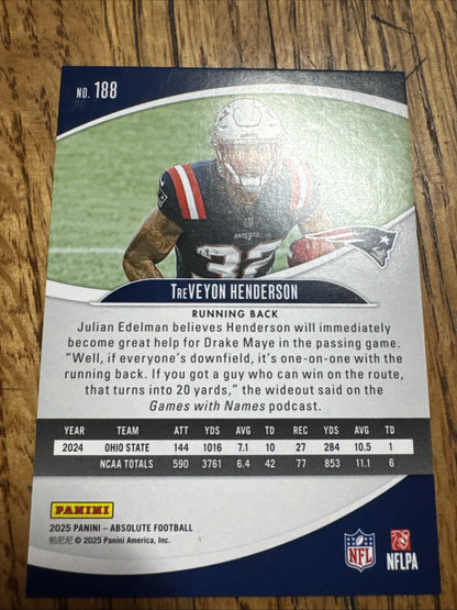 2025 Panini Absolute - Rookies TreVeyon Henderson #188 (RC)