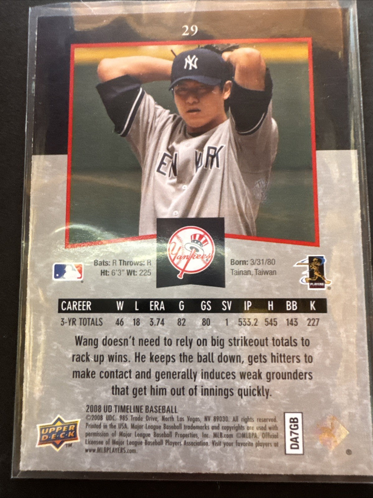 2008 Upper Deck Timeline - Chien-Ming Wang #29