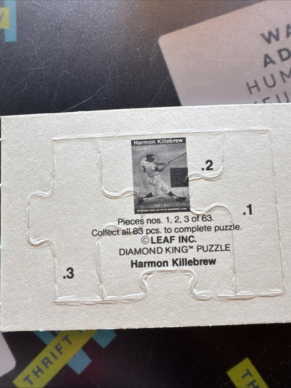 1991 Leaf - Harmon Killebrew Diamond King Puzzle Pieces Harmon Killebrew #1-3