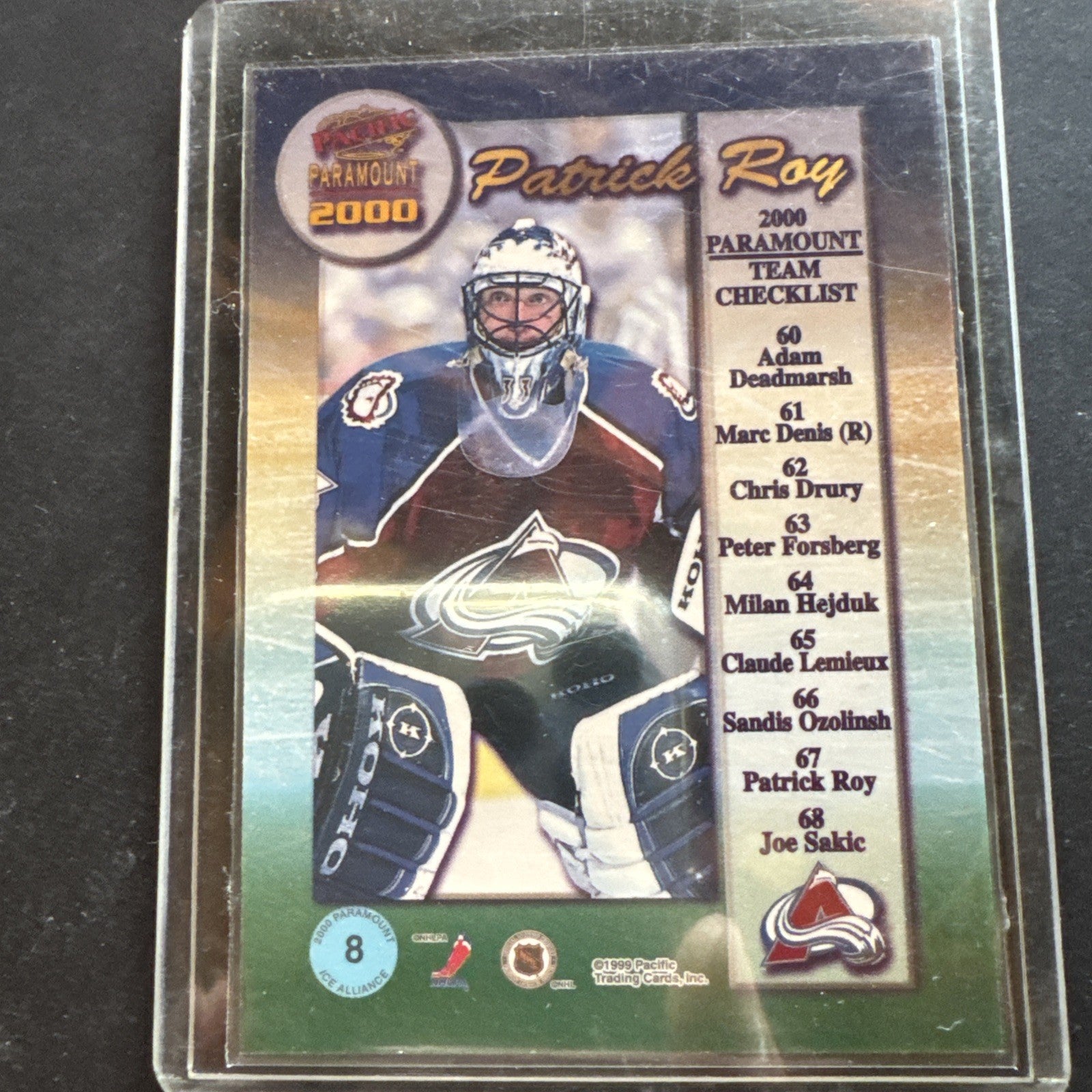 1999-00 Pacific Paramount - Ice Alliance Patrick Roy #8