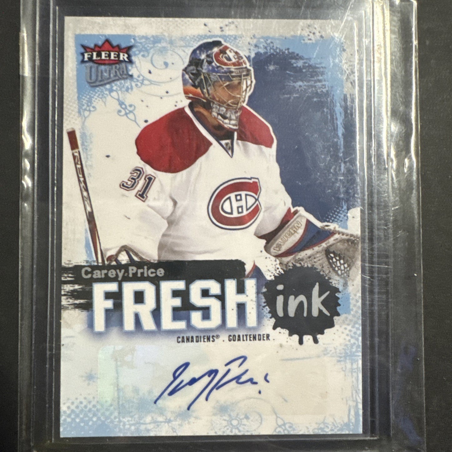 Rare!!2008-09 Fleer Ultra Fresh Ink Carey price  #FI-CP Auto