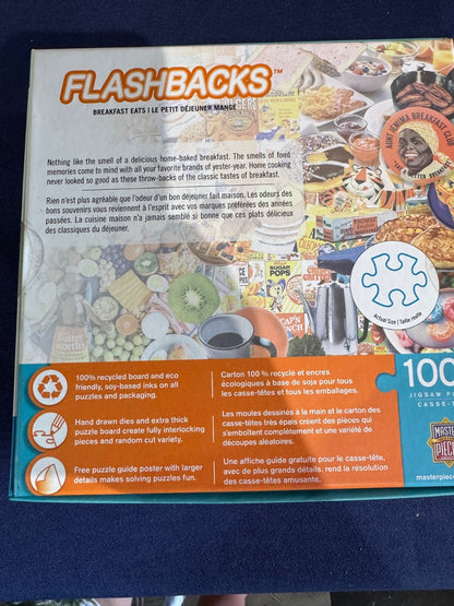 Masterpieces Flashbacks Puzzle Breakfast of Champions 1000 Pieces New!