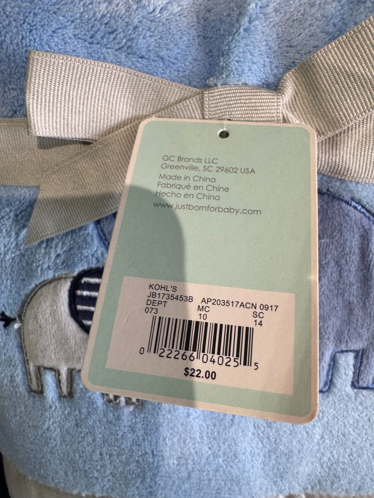 New 2Pc Fluffy Warm Blankets Just Born Size 30"x40"  Elephant & Giraffe