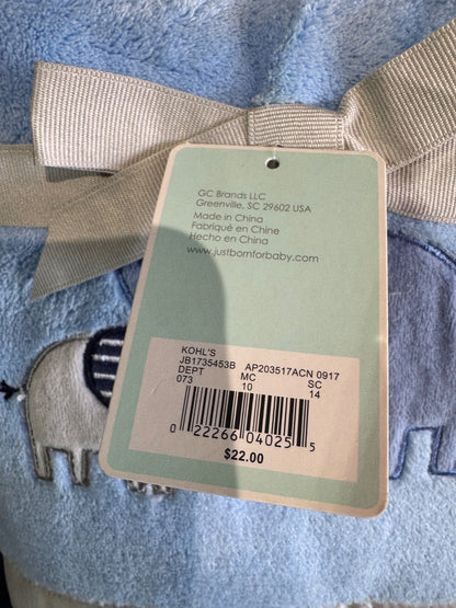 New 2Pc Fluffy Warm Blankets Just Born Size 30"x40"  Elephant & Giraffe