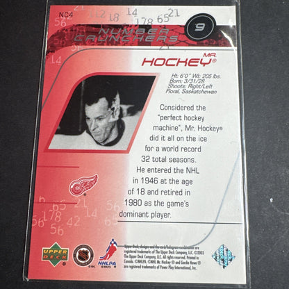 2002-03 Upper Deck - Number Crunchers Gordie Howe #NC4