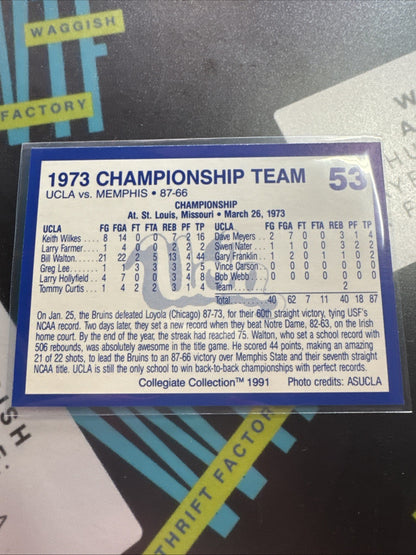 1990-91 Collegiate Collection UCLA Bruins 150 Card Alumni Set - UCLA Bruins #84