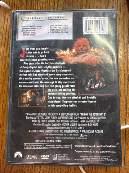 Friday The 13th, Part 2 DVDs