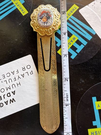 Avon President''s Club 1997 Birthday Gift Gold Tone Mrs Albee Bookmark OS-5