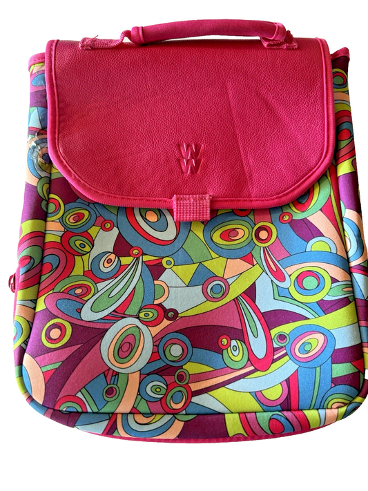 WW Weight Watchers Retro Psychedelic Print Neoprene Insulated Lunch Box Bag