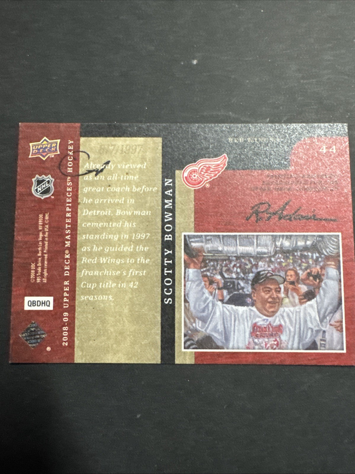 2008-09 Upper Deck Masterpieces - Scotty Bowman #44
