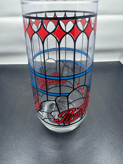 Vintage 1970’s Pepsi-Cola Tiffany Style Stained Drinking Glass Collectible