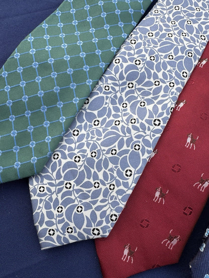 LOT OF 9 VTG Chase Bank Men's 100% Silk Necktie Manhattan New York USA