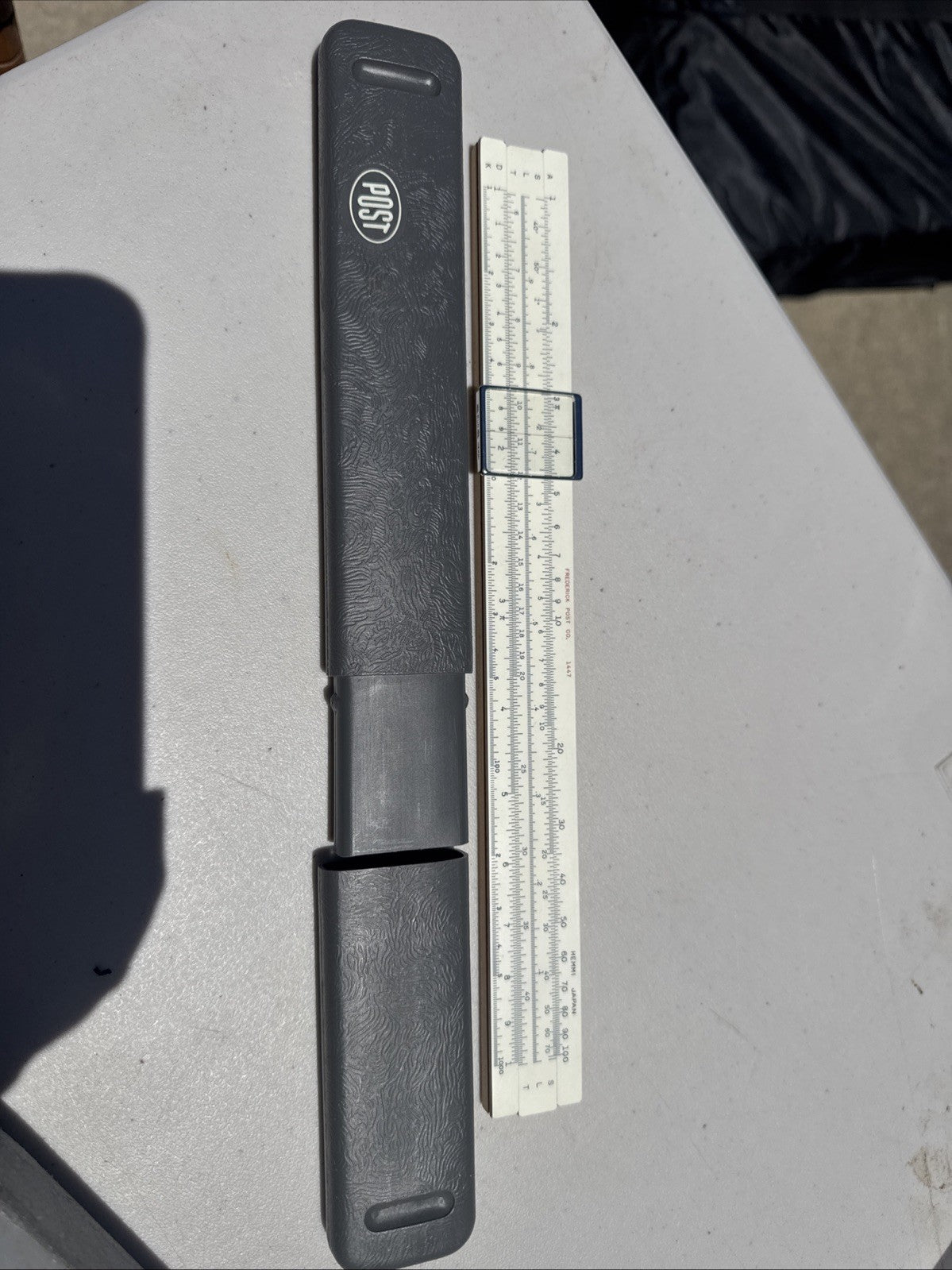 Vtg Post Slide Rule 1447 Hemmi Japan Bamboo Fredrick Post Co