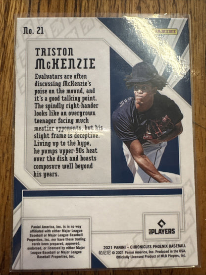 2021 Panini Chronicles - Phoenix Triston McKenzie #21 Purple Velocity (RC)